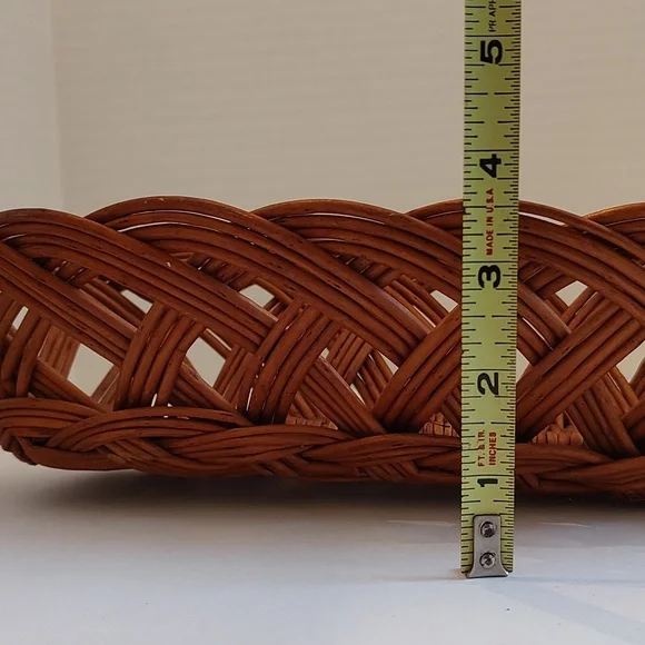 Wicker bread baguette basket French serving vtg willow - Picture 10 of 12